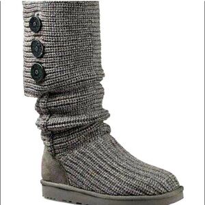 UGG classic cardi knit boots grey size 9